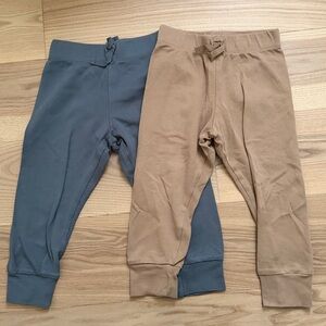 Colored Organics Kids Jogger Pants in Rust, Blue, and Tan